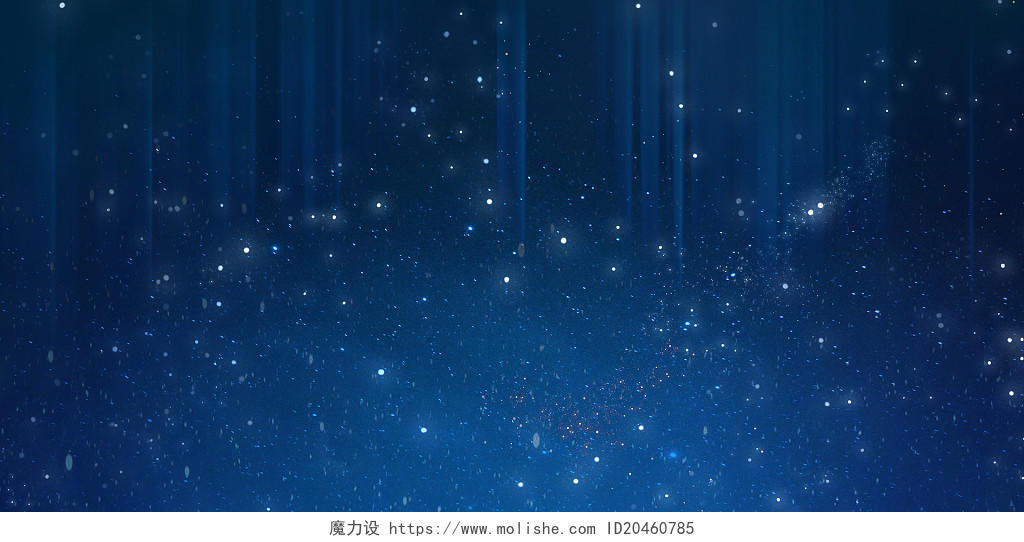 深蓝色手绘闪光的星星浪漫梦幻星空星球展板背景